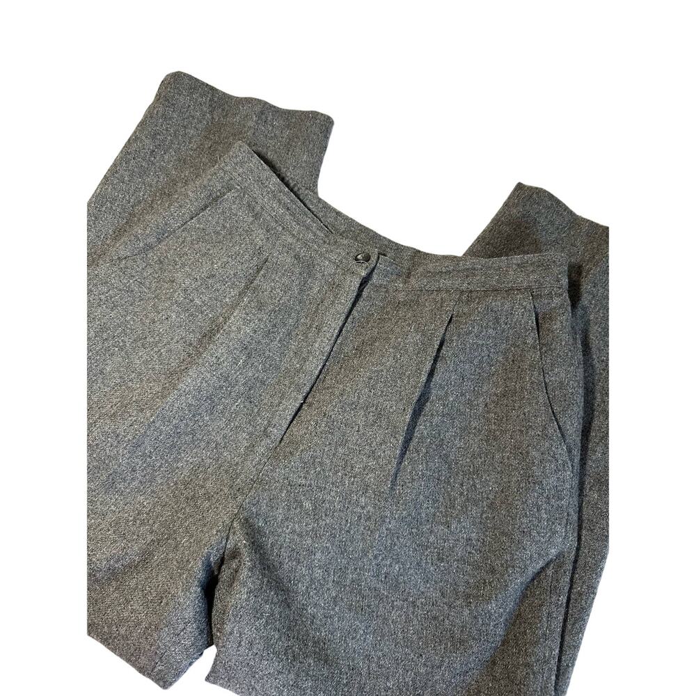 Joan Lesile Gray Woman's Trousers Wool Blend Size 12P